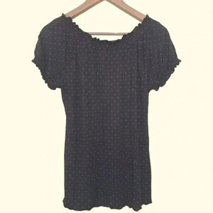 Alfani Intimates soft and stretchy pyjama top with elastic at collar and sleeves